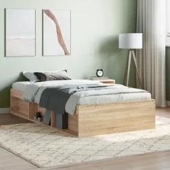 vidaXL Cadre de lit sans matelas chêne sonoma 90x200 cm