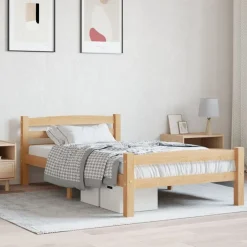 vidaXL Cadre de lit sans matelas bois de pin massif 90x200 cm