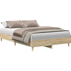 vidaXL Cadre de lit sans matelas chêne sonoma 120x200 cm