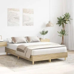vidaXL Cadre de lit sans matelas chêne sonoma 120x200 cm