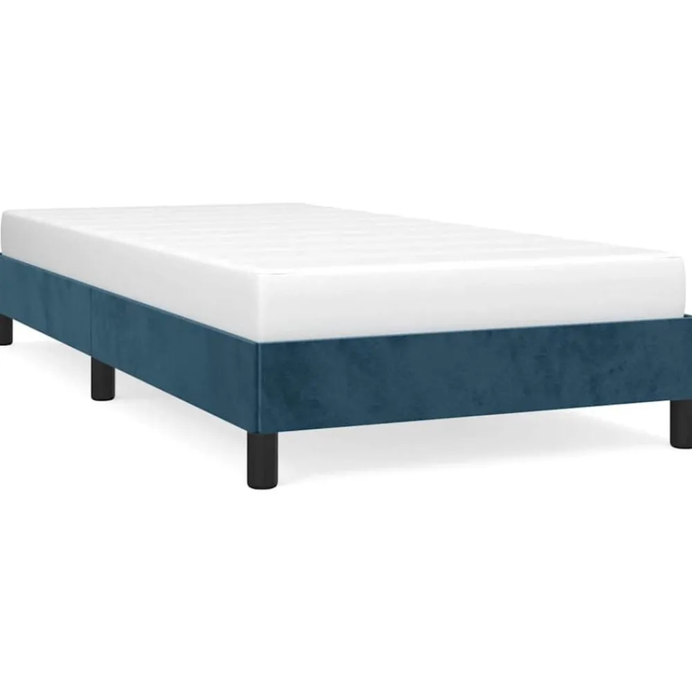 Lits & Accessoires-vidaXL Cadre de lit sans matelas 80x200 cm velours Bleu foncé