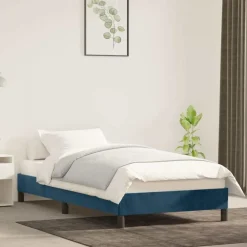 Lits & Accessoires-vidaXL Cadre de lit sans matelas 80x200 cm velours Bleu foncé