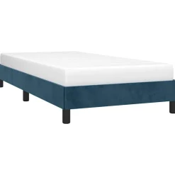 Lits & Accessoires-vidaXL Cadre de lit sans matelas 80x200 cm velours Bleu foncé