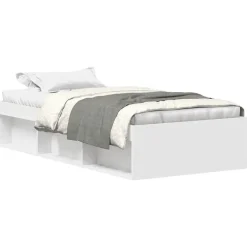Lits & Accessoires-vidaXL Cadre de lit sans matelas 90x200 cm Blanc