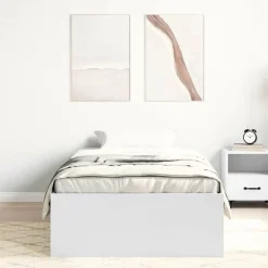 Lits & Accessoires-vidaXL Cadre de lit sans matelas 90x200 cm Blanc