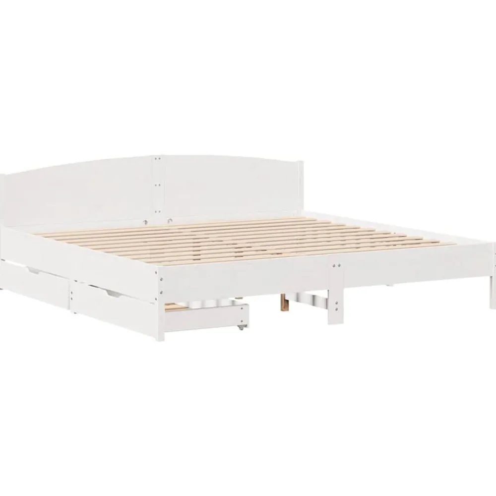 vidaXL Cadre de lit sans matelas 200x200 cm bois massif de pin