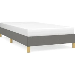 Lits & Accessoires-vidaXL Cadre de lit sans matelas 80x200 cm tissu Gris foncé