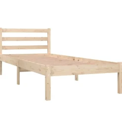 Lits & Accessoires-vidaXL Cadre de lit sans matelas 75x190 cm Naturel