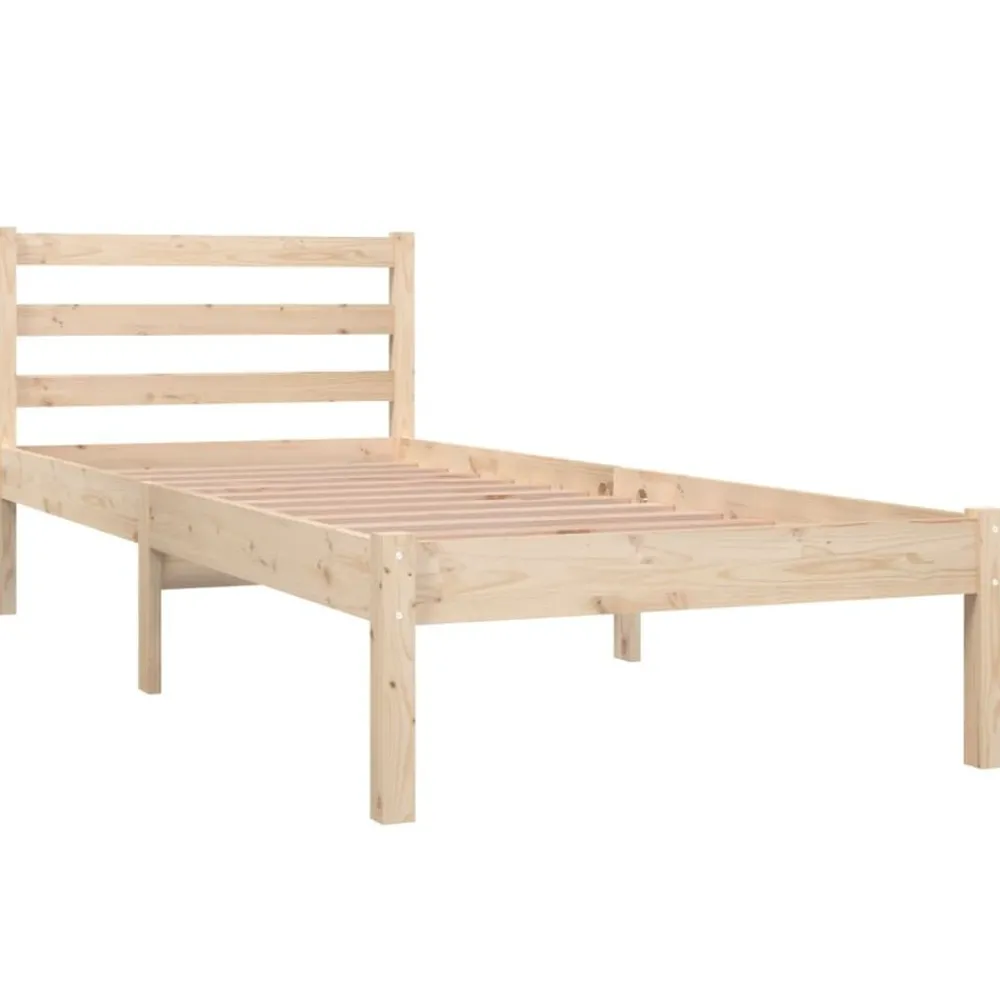 Lits & Accessoires-vidaXL Cadre de lit sans matelas 75x190 cm Naturel