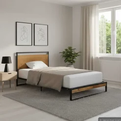 vidaXL Cadre de lit sans matelas métal 100x200 cm