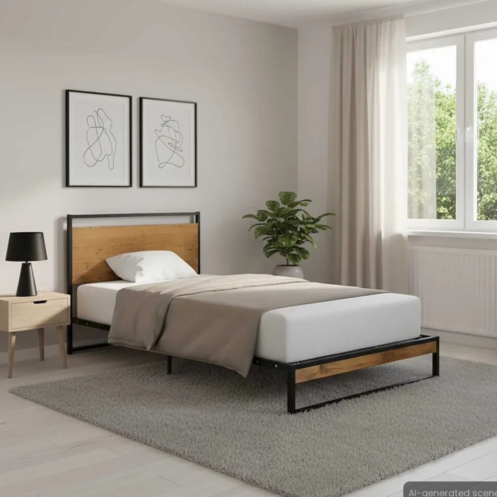 vidaXL Cadre de lit sans matelas métal 100x200 cm