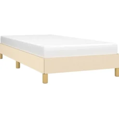 vidaXL Cadre de lit sans matelas crème 80x200 cm tissu