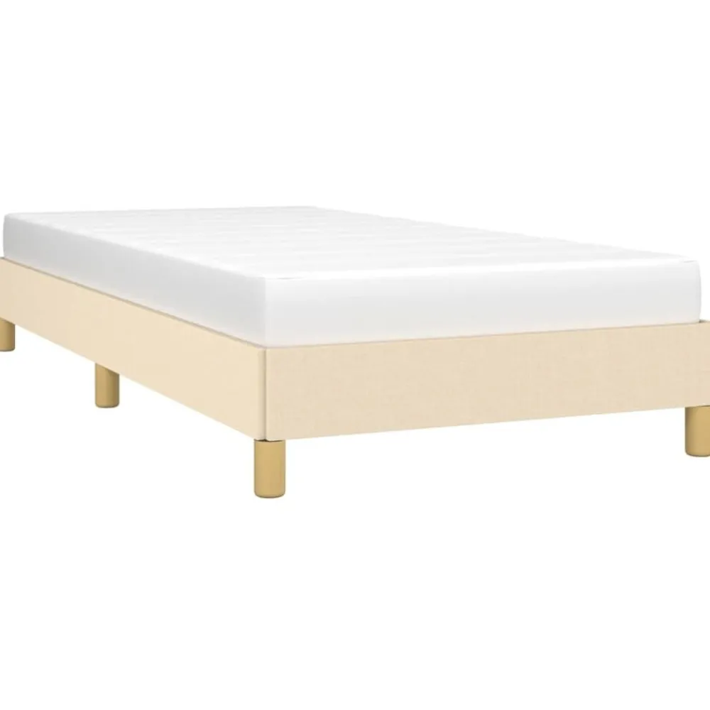 vidaXL Cadre de lit sans matelas crème 80x200 cm tissu