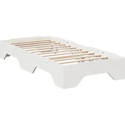 Lits & Accessoires-vidaXL Cadre de lit sans matelas empilable 80x200 cm bois massif Blanc