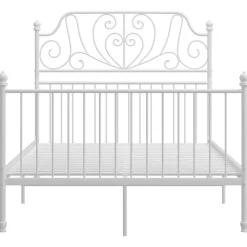 Lits & Accessoires-vidaXL Cadre de lit sans matelas métal 120x200 cm Blanc