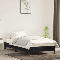 Lits & Accessoires-vidaXL Cadre de lit sans matelas 80x200 cm velours Noir