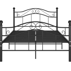 Lits & Accessoires-vidaXL Cadre de lit sans matelas métal 120x200 cm Noir