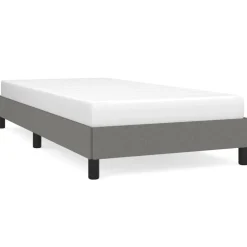 Lits & Accessoires-vidaXL Cadre de lit sans matelas 80x200 cm tissu Gris foncé