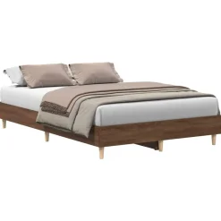 Lits & Accessoires-vidaXL Cadre de lit sans matelas chêne marron 120x200 cm Chêne marron