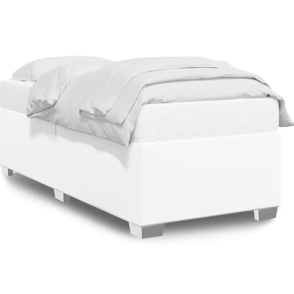 Lits & Accessoires-vidaXL Cadre de lit sans matelas 80x200 cm similicuir Blanc