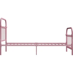 Lits & Accessoires-vidaXL Cadre de lit sans matelas métal 90x200 cm Rose