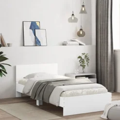 vidaXL Cadre de lit sans matelas avec tête de lit 100x200 cm