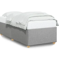 Lits & Accessoires-vidaXL Cadre de lit sans matelas 80x200 cm tissu Gris clair