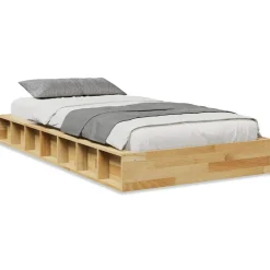 Lits & Accessoires-vidaXL Cadre de lit sans matelas 80x200 cm bois massif de chêne