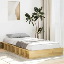 Lits & Accessoires-vidaXL Cadre de lit sans matelas 80x200 cm bois massif de chêne