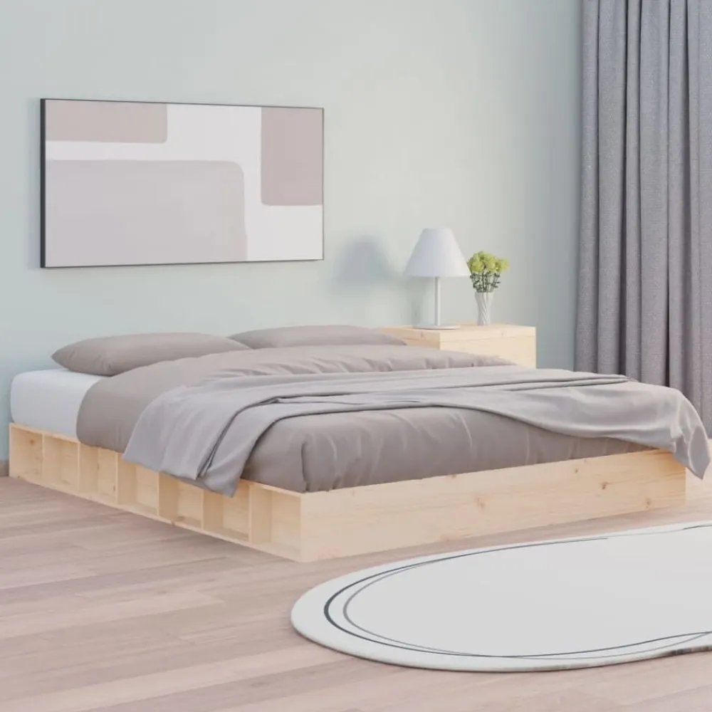 vidaXL Cadre de lit sans matelas 200x200 cm bois massif
