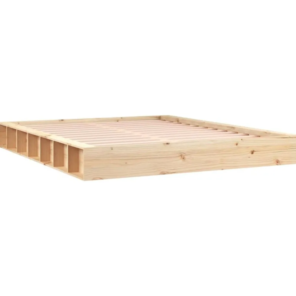 vidaXL Cadre de lit sans matelas 200x200 cm bois massif