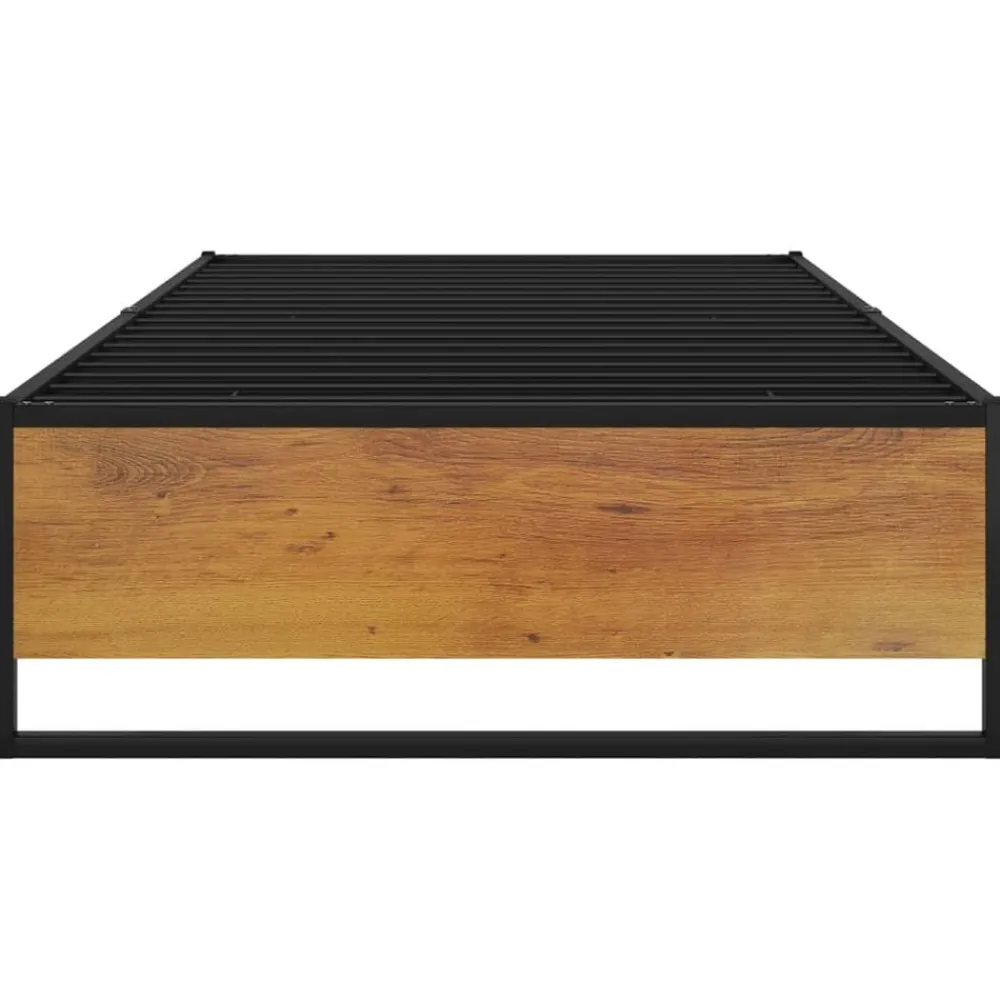 Lits & Accessoires-vidaXL Cadre de lit sans matelas noir métal 90x200 cm