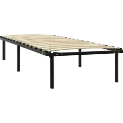 vidaXL Cadre de lit sans matelas noir métal 90x200 cm