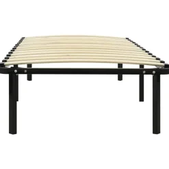 vidaXL Cadre de lit sans matelas noir métal 90x200 cm