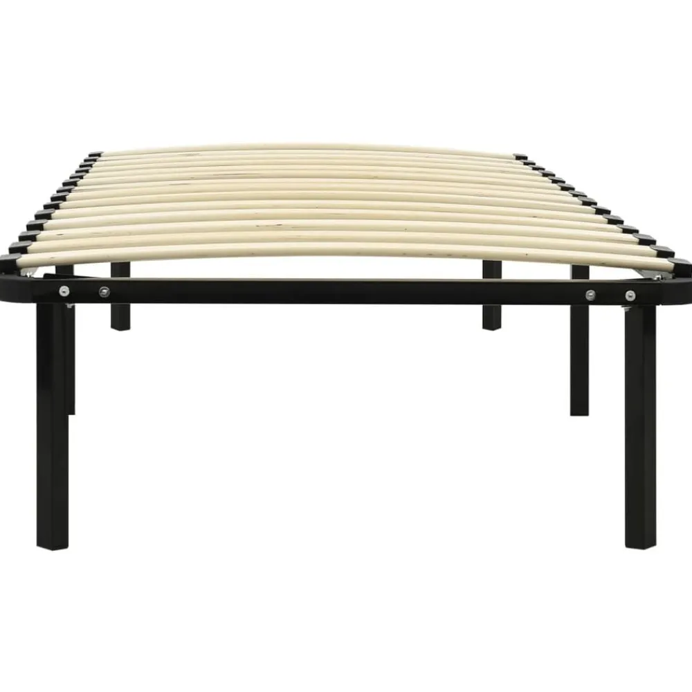 vidaXL Cadre de lit sans matelas noir métal 90x200 cm