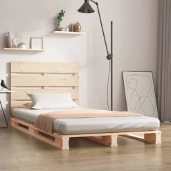 vidaXL Cadre de lit sans matelas 90x200 cm bois de pin massif