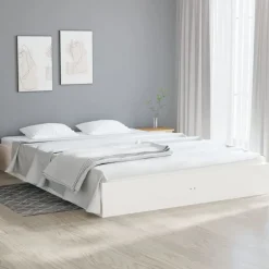 vidaXL Cadre de lit sans matelas bois massif 200x200 cm