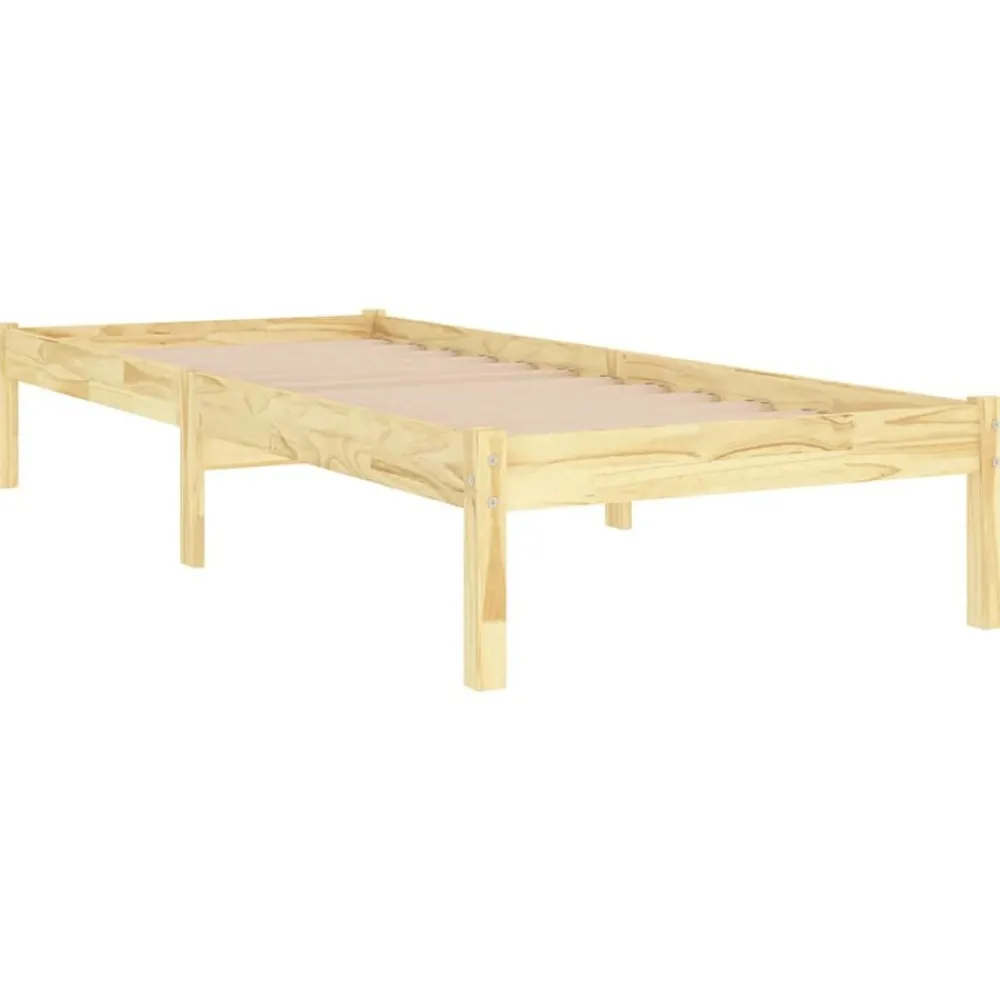 Lits & Accessoires-vidaXL Cadre de lit sans matelas bois massif Naturel