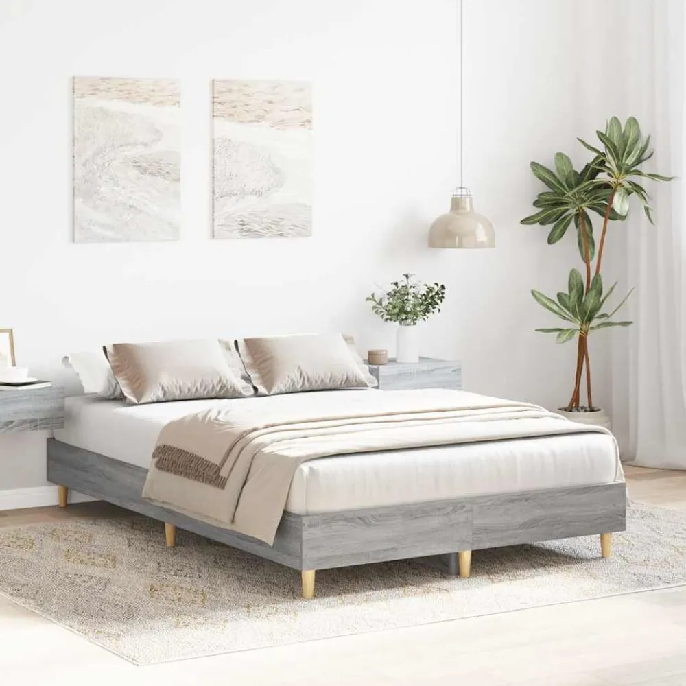 vidaXL Cadre de lit sans matelas 120x200cm bois ingénierie