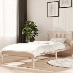 vidaXL Cadre de lit sans matelas bois massif 75x190 cm