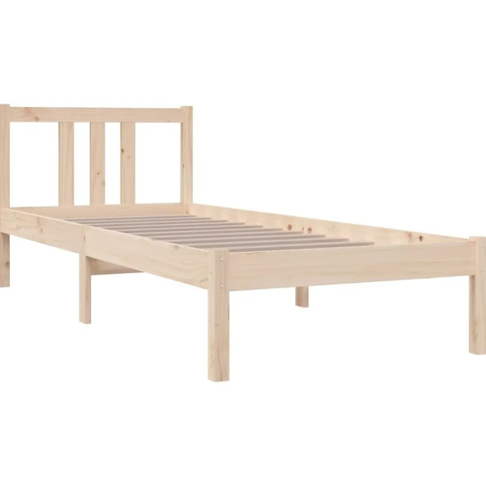 vidaXL Cadre de lit sans matelas bois massif 75x190 cm