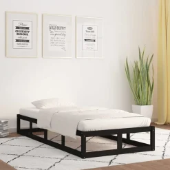 vidaXL Cadre de lit sans matelas 90x200 cm bois massif