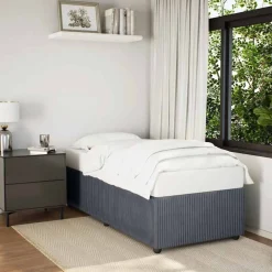 Lits & Accessoires-vidaXL Cadre de lit sans matelas 80x200 cm velours Gris foncé