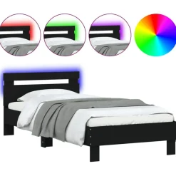 vidaXL Cadre de lit sans matelas avec lumières LED 90x200 cm