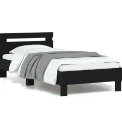 vidaXL Cadre de lit sans matelas avec lumières LED 90x200 cm