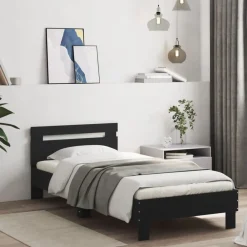 vidaXL Cadre de lit sans matelas avec lumières LED 90x200 cm