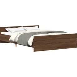 Lits & Accessoires-vidaXL Cadre de lit sans matelas chêne marron 120x200 cm Chêne marron