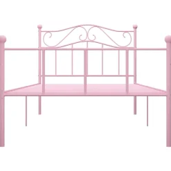 Lits & Accessoires-vidaXL Cadre de lit sans matelas métal 90x200 cm Rose