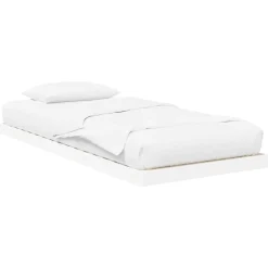 Lits & Accessoires-vidaXL Cadre de lit surélevé 75 x 190 cm Bois d'ingénierie Blanc