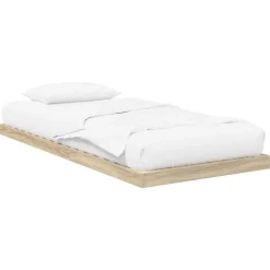 Lits & Accessoires-vidaXL Cadre de lit surélevé Sonoma 75 x 190 cm Bois d'ingénierie Ch&ecirc;ne sonoma
